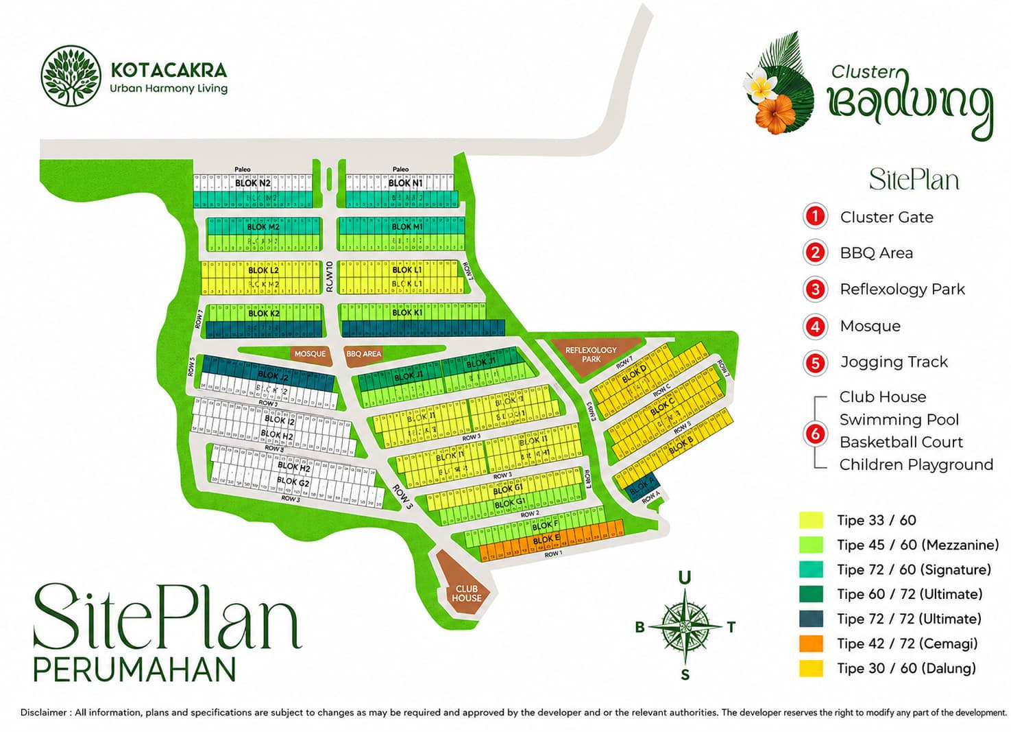 Siteplan kawasan Kota Cakra Tigaraksa